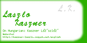 laszlo kaszner business card